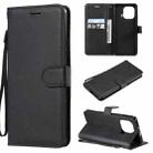 For Xiaomi Mi 11 Pro Solid Color Horizontal Flip Protective Leather Case with Holder & Card Slots & Wallet & Photo Frame & Lanyard(Black) - 1