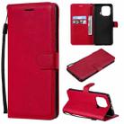 For Xiaomi Mi 11 Pro Solid Color Horizontal Flip Protective Leather Case with Holder & Card Slots & Wallet & Photo Frame & Lanyard(Red) - 1