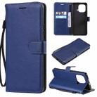 For Xiaomi Mi 11 Pro Solid Color Horizontal Flip Protective Leather Case with Holder & Card Slots & Wallet & Photo Frame & Lanyard(Blue) - 1