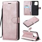 For Xiaomi Mi 11 Pro Solid Color Horizontal Flip Protective Leather Case with Holder & Card Slots & Wallet & Photo Frame & Lanyard(Rose Gold) - 1