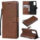 For Xiaomi Redmi Note 10  Pro 4G Solid Color Horizontal Flip Protective Leather Case with Holder & Card Slots & Wallet & Photo Frame & Lanyard(Brown) - 1