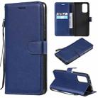 For Xiaomi Redmi Note 10  Pro 4G Solid Color Horizontal Flip Protective Leather Case with Holder & Card Slots & Wallet & Photo Frame & Lanyard(Blue) - 1