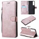 For LG Stylo 7 5G / 4G Solid Color Horizontal Flip Protective Leather Case with Holder & Card Slots & Wallet & Photo Frame & Lanyard(Rose Gold) - 1