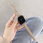 Crocodile Texture Leather Watch Band For Apple Watch Ultra 49mm / Series 8&7 45mm / SE 2&6&SE&5&4 44mm / 3&2&1 42mm(Milk Coffee) - 1