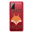 For Samsung Galaxy A02s EU Version Colored Drawing Clear TPU Protective Cases(Fox Head) - 1