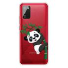 For Samsung Galaxy A02s EU Version Colored Drawing Clear TPU Protective Cases(Panda) - 1