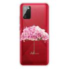 For Samsung Galaxy A02s EU Version Colored Drawing Clear TPU Protective Cases(Flower Umbrella) - 1