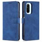 For Xiaomi Redmi K40 Pro AZNS Skin Feel Calf Texture Horizontal Flip Leather Case with Card Slots & Holder & Wallet(Blue) - 1