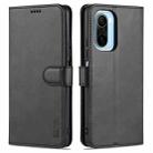 For Xiaomi Redmi K40 Pro AZNS Skin Feel Calf Texture Horizontal Flip Leather Case with Card Slots & Holder & Wallet(Black) - 1