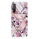 For OnePlus Nord CE 5G Marble Pattern Shockproof TPU Protective Case(Rhombus Rose) - 1