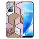 For OnePlus Nord N200 5G Marble Pattern Shockproof TPU Protective Case(Rhombus Orange Purple) - 1