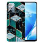 For OnePlus Nord N200 5G Marble Pattern Shockproof TPU Protective Case(Rhombus Dark Green) - 1