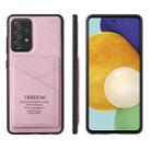 For Samsung Galaxy A02s TAOKKIM Retro Matte PU Leather + PC + TPU Shockproof Back Cover Case with Holder & Card Slot(Pink) - 1