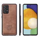 For Samsung Galaxy A52 5G TAOKKIM Retro Matte PU Leather + PC + TPU Shockproof Back Cover Case with Holder & Card Slot(Brown) - 1
