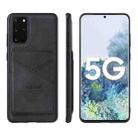 For Samsung Galaxy S20 Ultra TAOKKIM Retro Matte PU Leather + PC + TPU Shockproof Back Cover Case with Holder & Card Slot(Black) - 1