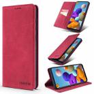 For Samsung Galaxy A21s TAOKKIM Retro Matte PU Horizontal Flip Leather Case with Holder & Card Slots(Red) - 1