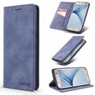 For Samsung Galaxy S7 TAOKKIM Retro Matte PU Horizontal Flip Leather Case with Holder & Card Slots(Blue) - 1