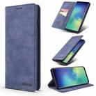 For Samsung Galaxy S10 TAOKKIM Retro Matte PU Horizontal Flip Leather Case with Holder & Card Slots(Blue) - 1