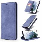 For Samsung Galaxy S21 5G TAOKKIM Retro Matte PU Horizontal Flip Leather Case with Holder & Card Slots(Blue) - 1