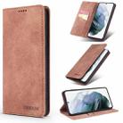 For Samsung Galaxy S21+ 5G TAOKKIM Retro Matte PU Horizontal Flip Leather Case with Holder & Card Slots(Brown) - 1