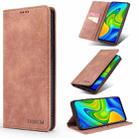 For Xiaomi Redmi Note 9 / 10X TAOKKIM Retro Matte PU Horizontal Flip Leather Case with Holder & Card Slots(Brown) - 1