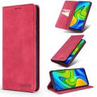 For Xiaomi Redmi Note 9 / 10X TAOKKIM Retro Matte PU Horizontal Flip Leather Case with Holder & Card Slots(Red) - 1