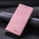 For iPhone 12 Pro Max TAOKKIM Retro Matte PU Horizontal Flip Leather Case with Holder & Card Slots(Pink) - 7