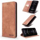 For iPhone 11 Pro TAOKKIM Retro Matte PU Horizontal Flip Leather Case with Holder & Card Slots (Brown) - 1