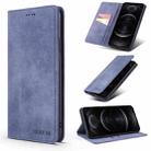 For iPhone 11 Pro TAOKKIM Retro Matte PU Horizontal Flip Leather Case with Holder & Card Slots (Blue) - 1