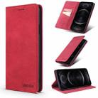 For iPhone 11 Pro TAOKKIM Retro Matte PU Horizontal Flip Leather Case with Holder & Card Slots (Red) - 1
