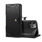 For iPhone 12 Pro Max Calf Texture Buckle Horizontal Flip Leather Case with Holder & Card Slots & Wallet(Black) - 1