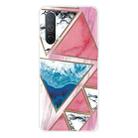 For OnePlus Nord CE 5G Abstract Marble Pattern TPU Protective Case(Blue Red Triangle) - 1