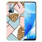 For OnePlus Nord N200 5G Abstract Marble Pattern TPU Protective Case(Blue Pink Plaid) - 1