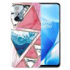 For OnePlus Nord N200 5G Abstract Marble Pattern TPU Protective Case(Blue Red Triangle) - 1