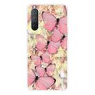For OnePlus Nord CE 5G Colored Drawing Pattern High Transparent TPU Protective Case(Multiple Pink Butterflies) - 1