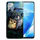 For OnePlus Nord N200 5G Colored Drawing Pattern High Transparent TPU Protective Case(Owl) - 1