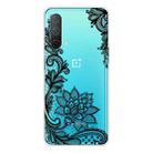 For OnePlus Nord CE 5G Colored Drawing Clear TPU Protective Case(Black Rose) - 1