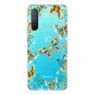 For OnePlus Nord CE 5G Colored Drawing Clear TPU Protective Case(Multiple Golden Butterflies) - 1