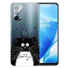 For OnePlus Nord N200 5G Colored Drawing Clear TPU Protective Case(Black And White Rat) - 1