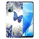 For OnePlus Nord N200 5G Colored Drawing Clear TPU Protective Case(White Flower Butterfly) - 1