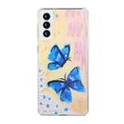 For Samsung Galaxy S21 FE Oil Painting Pattern TPU Shockproof Case(Butterflies) - 1