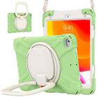 Pure Color Silicone + PC Protective Case with Holder & Shoulder Strap For iPad mini 5 / 4(Matcha Green) - 1