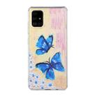 For Samsung Galaxy A51 4G Oil Painting Pattern TPU Shockproof Case(Butterflies) - 1