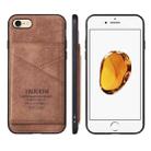 TAOKKIM Retro Matte PU Leather + PC + TPU Shockproof Back Cover Case with Holder & Card Slot For iPhone 6 & 6s(Brown) - 1