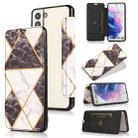 For Samsung Galaxy S21 5G Bronzing Plating PU + TPU Horizontal Flip Leather Case with Holder & Card Slot(Black) - 1