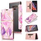 For Samsung Galaxy Note9 Bronzing Plating PU + TPU Horizontal Flip Leather Case with Holder & Card Slot(Pink Purple) - 1