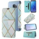 For Samsung Galaxy S9+ Bronzing Plating PU + TPU Horizontal Flip Leather Case with Holder & Card Slot(Green) - 1