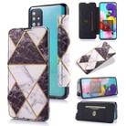 For Samsung Galaxy A51 Bronzing Plating PU + TPU Horizontal Flip Leather Case with Holder & Card Slot(Black) - 1