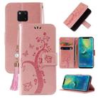 For Huawei Mate 20 Pro Embossed Lucky Tree Horizontal Flip Leather Case with Holder & Card Slot & Wallet & Lanyard(Rose Gold) - 1