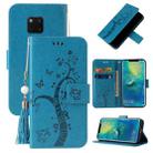 For Huawei Mate 20 Pro Embossed Lucky Tree Horizontal Flip Leather Case with Holder & Card Slot & Wallet & Lanyard(Blue) - 1